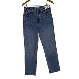 Abercrombie & Fitch Classic High-Rise Dark Blue Straight Jeans